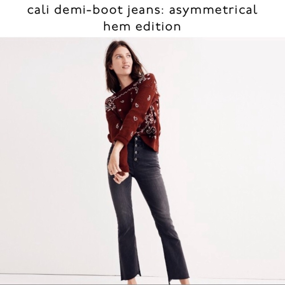 Madewell Demi Boot Jeans: Asymmetrical Edition